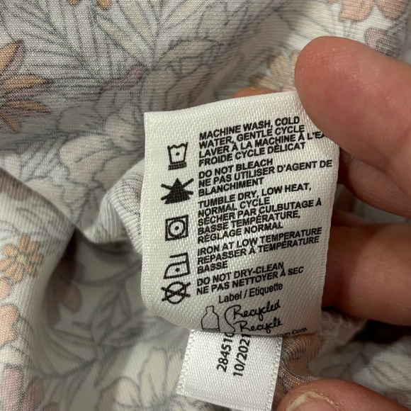 Denver Hayes Autum Floral Tie Waist Elastic Long Sleeves Size M Pockets Boho - Picture 13 of 15